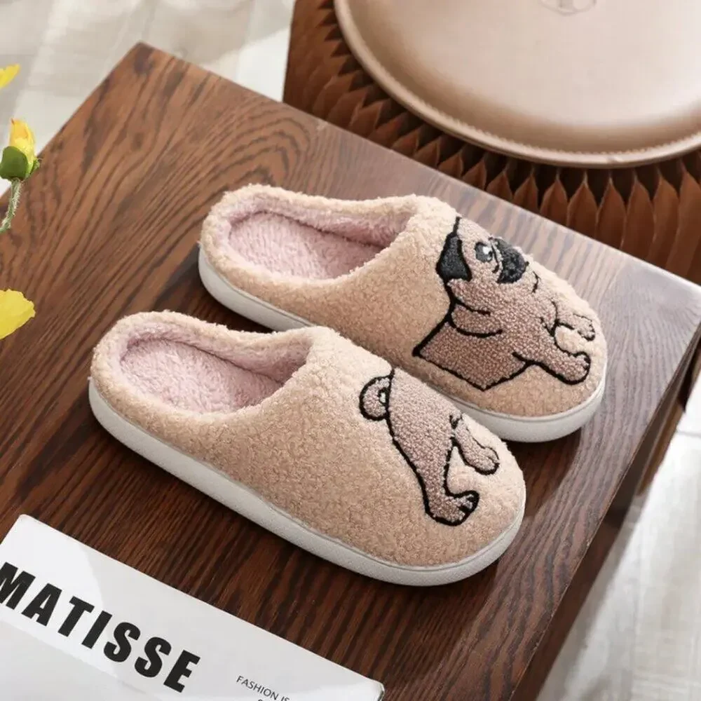 2/$30 NEW Cute Pug Dog Slippers - Picture 4 of 9
